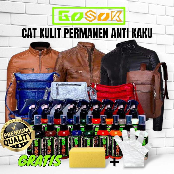 Ready Cat Kulit Sepatu Repaint Canvas Cat jaket kulit tas Gosok Leather Paint Acrylic Rubber