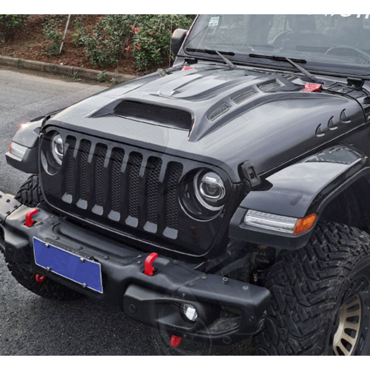 . Jeep Wrangler Jl Aksesori Bonnet Untuk 2018-2022 Jeep Wrangler Jl -