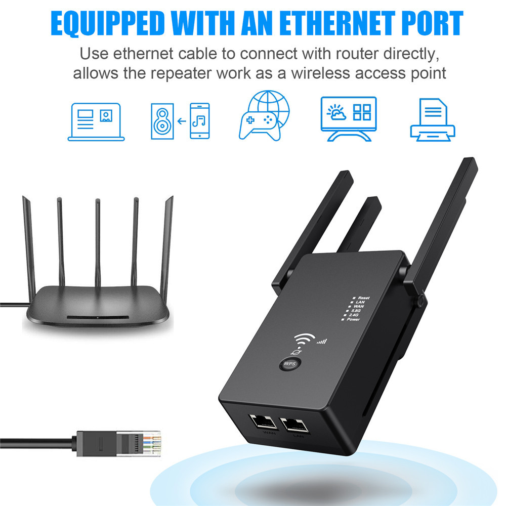 . 5G Wifi Repeater Extender Wifi Amplifier Signal Wifi Long Range -