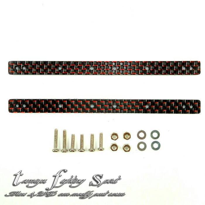 Rep Stik Panjang Tamiya Carbon / Stick Red Lame Reinforcing Plate 95008 Carbon 2mm - SC05