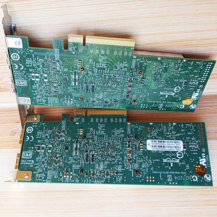 Broadcom Dual Sfp Lan Card Dual 2 Port 10Gb Sfp Sfp+ Adapter Ethernet Fiber 10G 57810 Broadcom