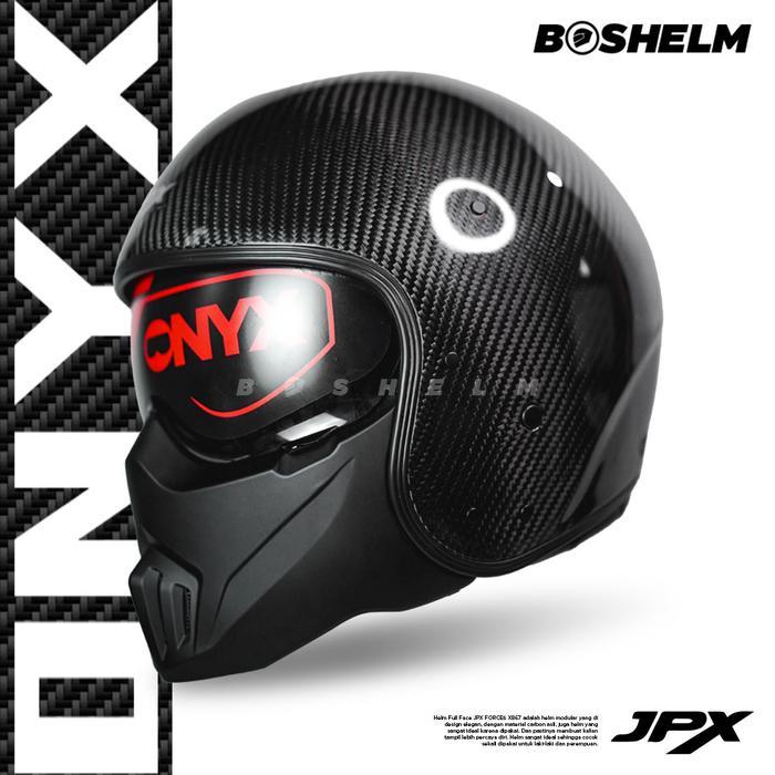BOSHELM Helm Modular JPX Onyx Carbon SNI