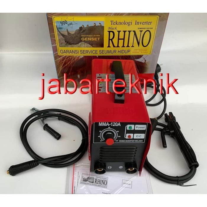 Mesin Las Inverter Rhino Mma 120 Igbt Trafo Las Inverter Merah 900 Watt