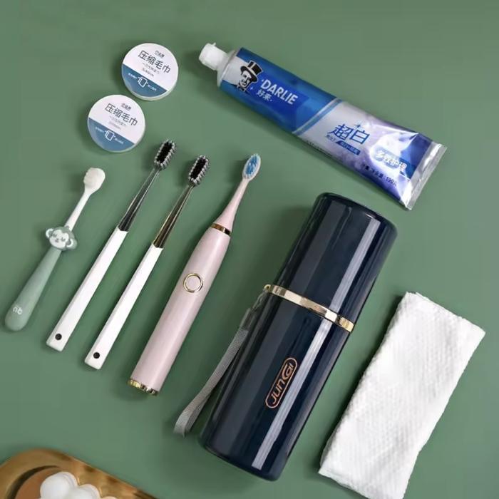tempat sikat gigi travel elektrik oral b toiletries cup case 7028
