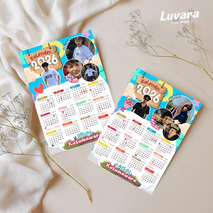 "New" Luvara Kalender 2026 Tema GSKY Idolamu Ukuran A3 Gambar Jernih Ideal untuk Penggemar GSKY