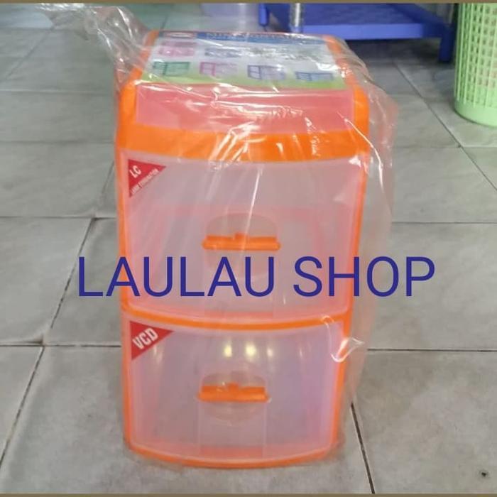Laci Mini Susun 2 Shinpo 344 L2 Plastik / Rak Sendok Garpu Container Cd Dvd #Gratisongkir