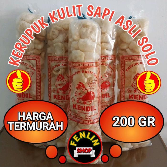 BOOM SALE TERMURAH KERUPUK RAMBAK KULIT SAPI KENDIL ASLI SOLO 200 GR Krupuk Food Snacks