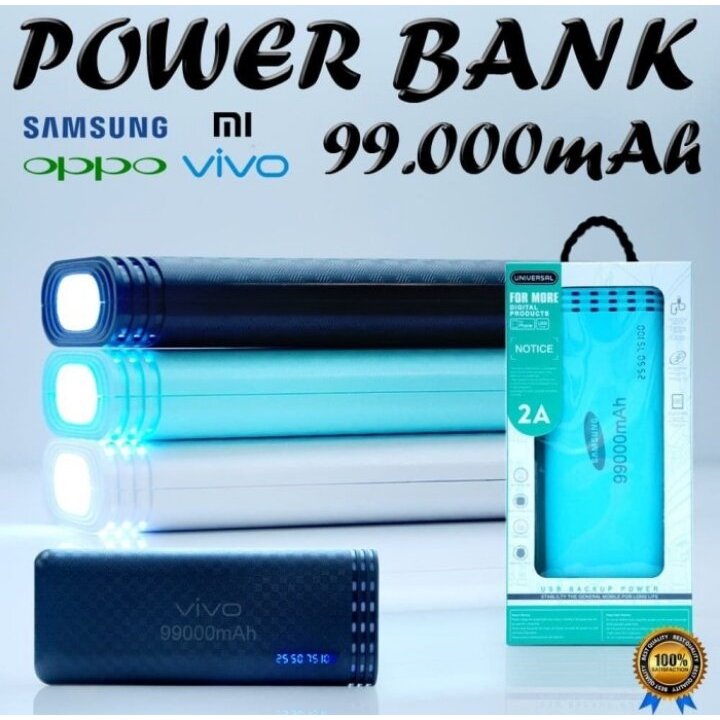 Siap Kirim...Power Bank Terbaru 99000Mah Power Bank Xiomi Oppo Vivo Samsung Kwalitas Mantap.