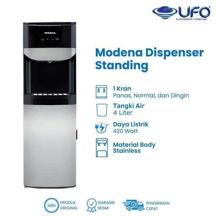 ` Dispenser MODENA Galon Bawah Air Panas Dingin Normal, Aman & Praktis DD67S