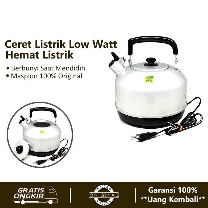 ` Maspion Teko Bunyi Listrik 20 cm Silver / Ceret / Original Maspion SNI - FM
