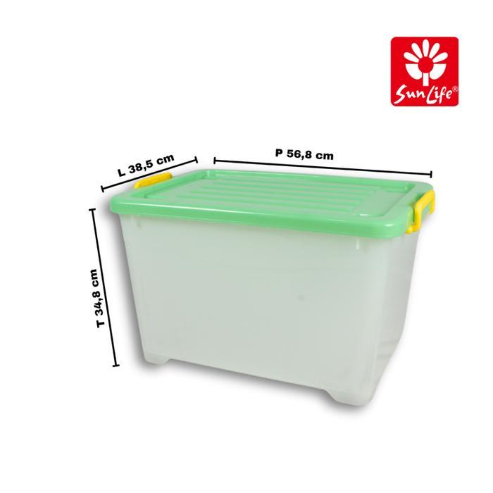 Sunlife Lotus Container 50 Liter Container Besar Plastik Dengan Tutup Container Box Serbaguna