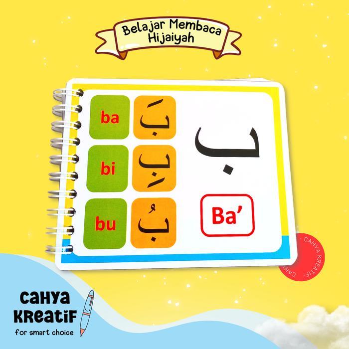 ` Buku Belajar Anak Membaca Huruf Hijaiyah Arab Flash card Anak Paud