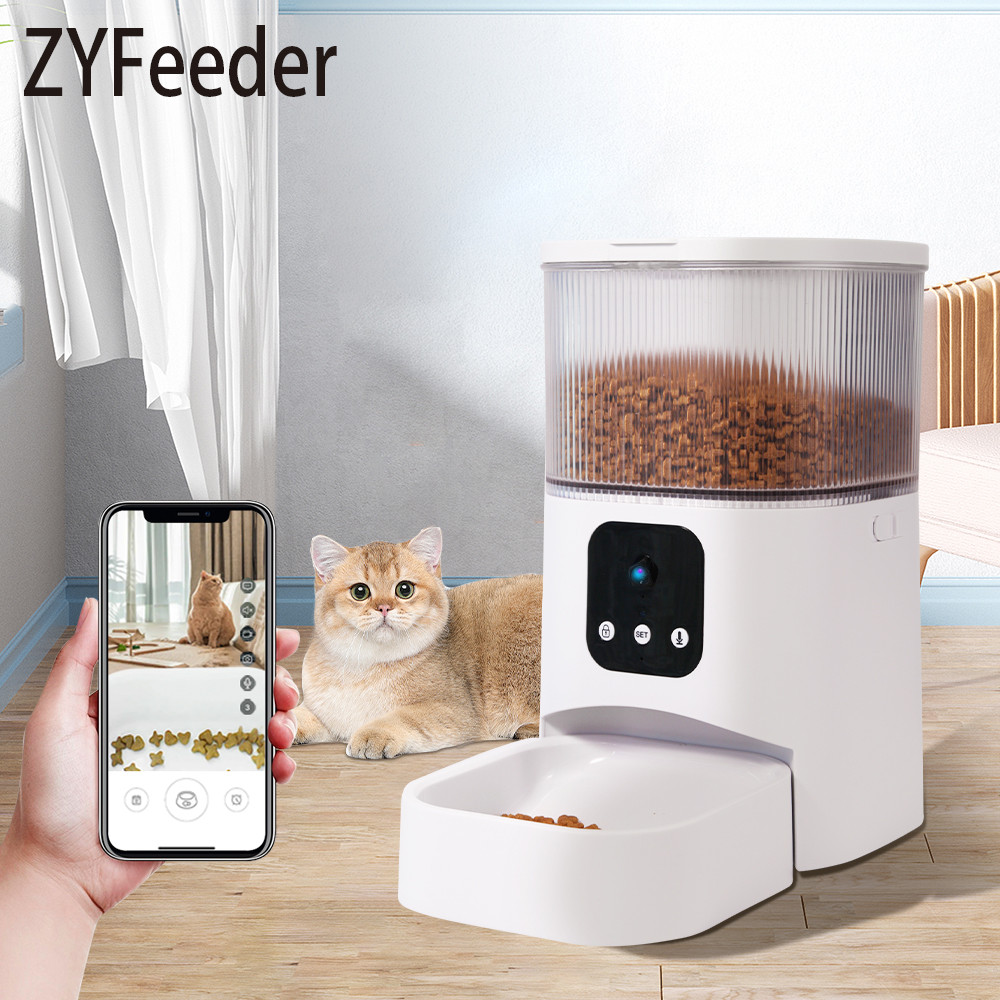 . Automatic Cat Feeder Smart Pet Feeder With Camera App Timing Remote -