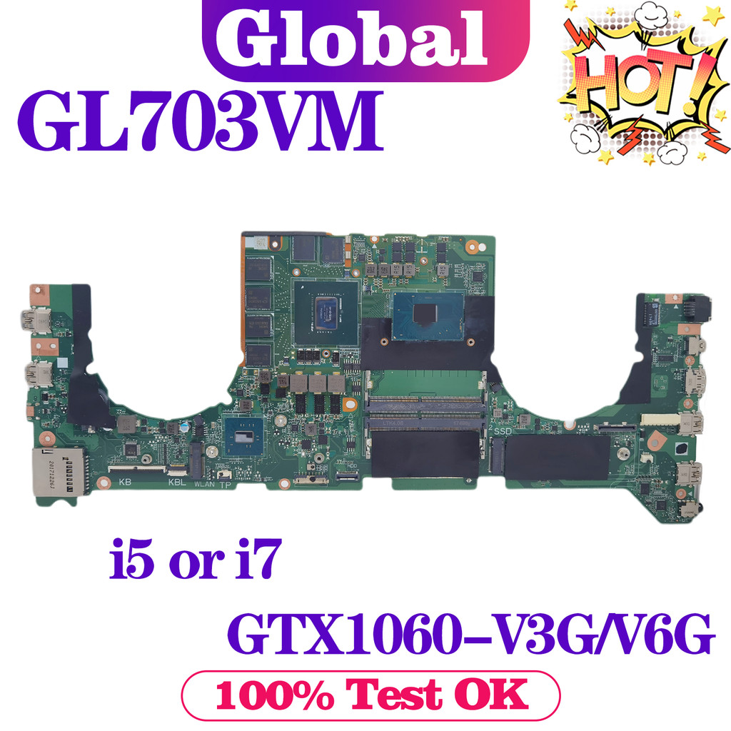 . Kefu Dabknmb1Aa0 Mainboard For Asus Rog Gl703Vm Laptop Motherboard I5 -