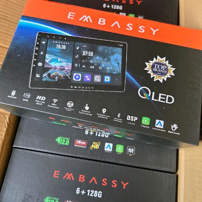 Android Mobil Layar 9" Embassy Ram 6/128Gb