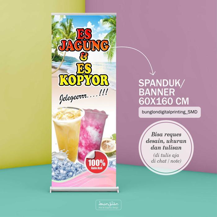 Spanduk Banner Es Jagung, Es Kopyor Custom