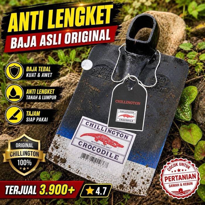 CANGKUL BUAYA ASLI ORIGINAL CANGKUL SAWAH ANTILENGKET BAJA ASLI COCOK UNTUK PERTANIAN