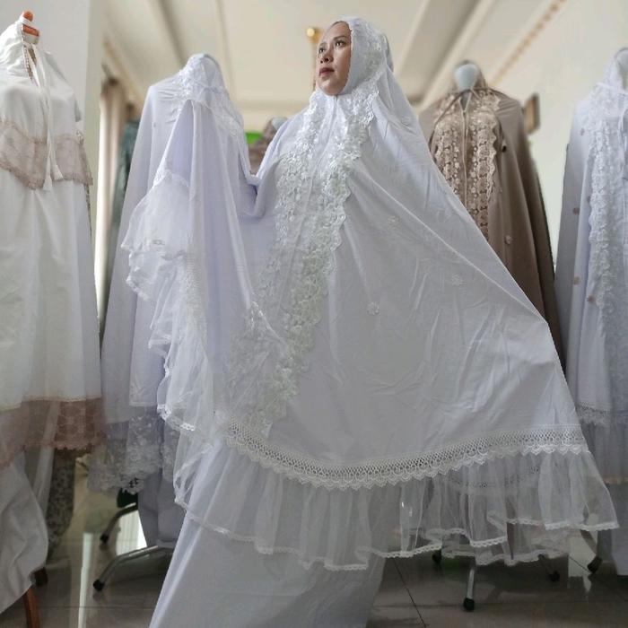 Mukena Mutiara Mewah Cantik Dan Super Jumbo Katun Nyaman Lembut