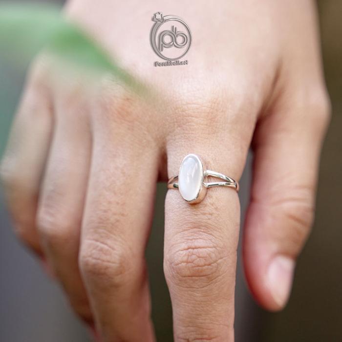 Cincin Wanita Moonstone Airbrush Perak Bali Asli 925