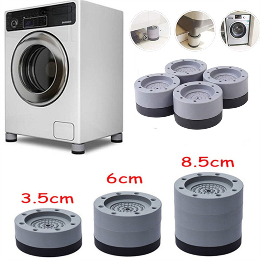 4 Pcs Washing Machine Anti Vibration Pads Lifting Rubber Feet Anti Slip Mute Furniture Leveler