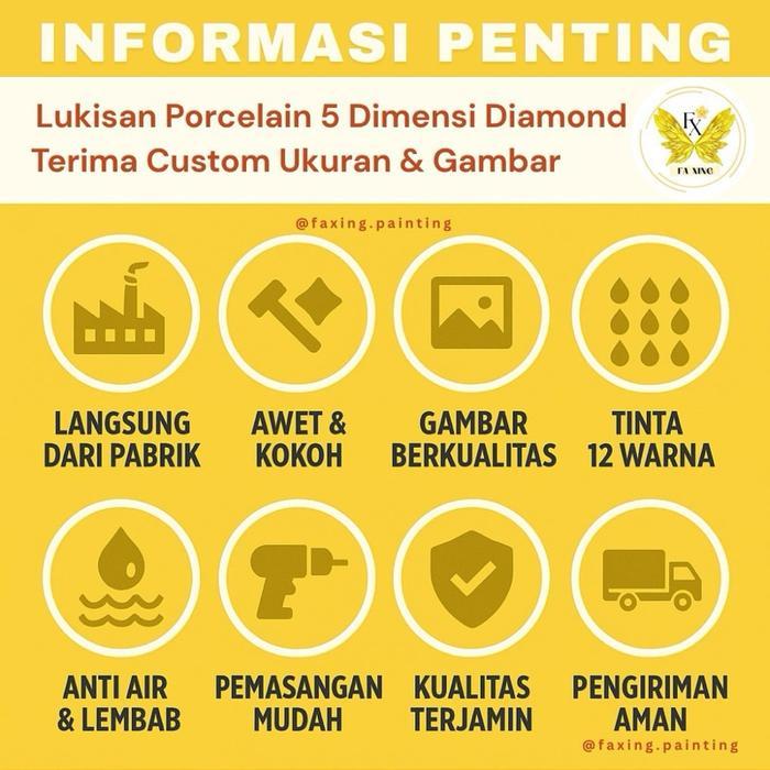 Lukisan Porcelain Diamond 5D Motif Ikan Koi Lukisan Porselen Crystal Diamond Lukisan 5 Dimensi