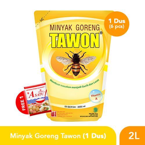 NEW PORODUK ROSE BRAND -BUNDLE MINYAK GORENG TAWON 2 LITER (1 DUS) + GRATIS (1 PCS) MSG