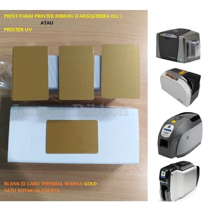 Kartu PVC Blank Id Card WARNA GOLD HIGH QUALITY