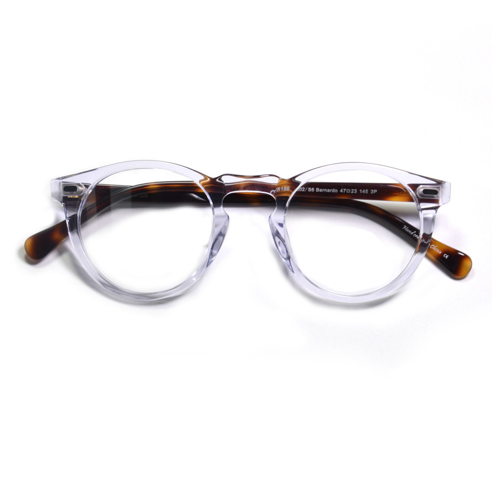 Vintage Round Acetate Men's Optical Glasses Frame Gregory Peck OV5186 Blue Light Blocking Glasses