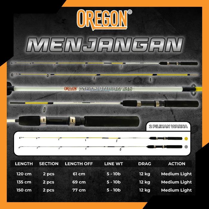 Joran sambung 2 Fiber solid Oregon Menjangan Panjang 120 135 150
