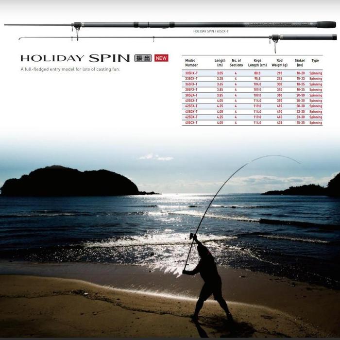 Shimano Holiday Spin Telescopic Rod Surf Rock Fishing Joran Pasiran