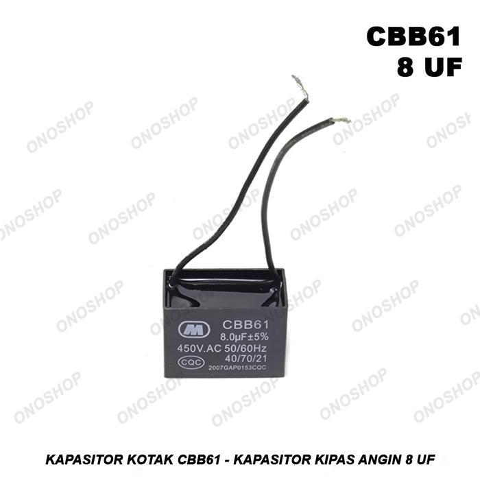 Kapasitor Kotak Cbb61 - Kapasitor Kipas Angin 8 Uf