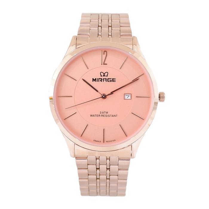 Mirage Watch - Jam Tangan Analog Pria Full Rosegold Stainless 8647 M Anti Karat Kaca Watches
