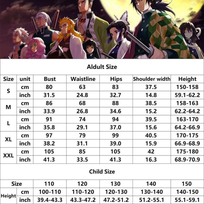 Anime Demon Slayer Kostum Cosplay Kochou Shinobu Kostum Untuk Anak -Anak Kostum Aktivitas Sekolah
