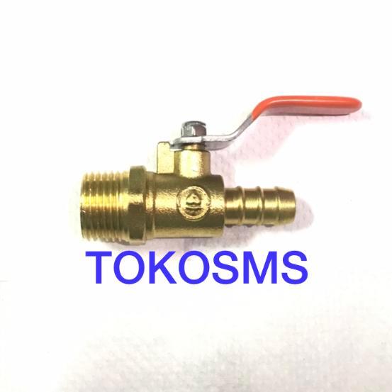 ` kran gas drat luar bahan kuningan stop valve stopkran gas LPG LNG drat luar stop kran male