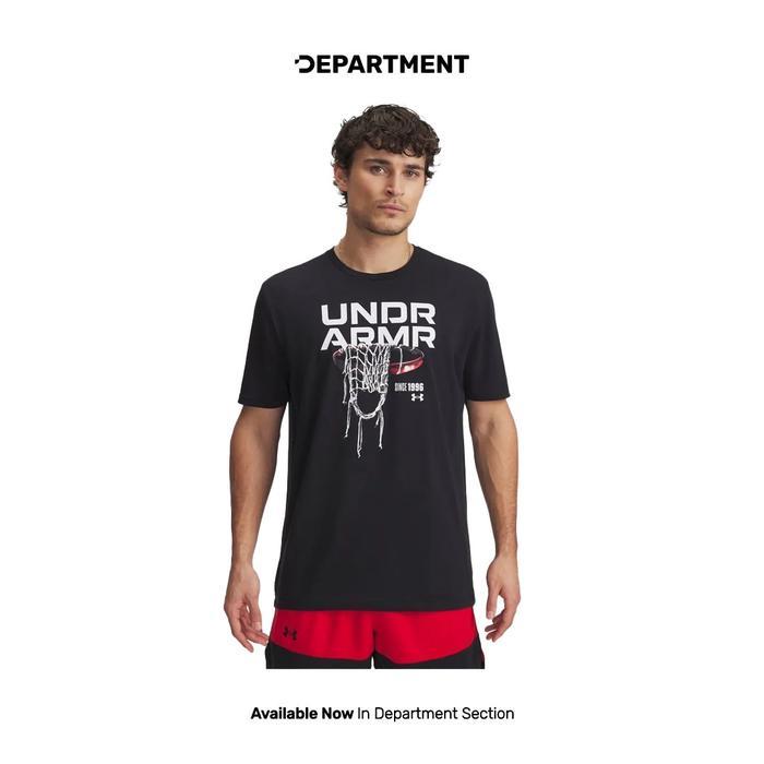 Kaos Pria Under Armour Hoops Net 1390188001 Original