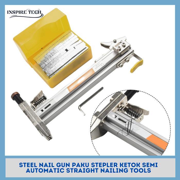 Manual Nailer Steel Nail Gun SEMI Automatic Needle Tool Mesin Paku