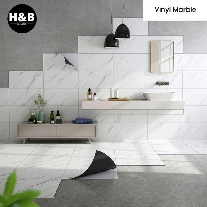 WALLPAPER DINDING VINYL MARBLE / WALLPAPER MARBLE GLOSSY / VINIL STIKER LANTAI MARBEL GRANIT DAPUR &