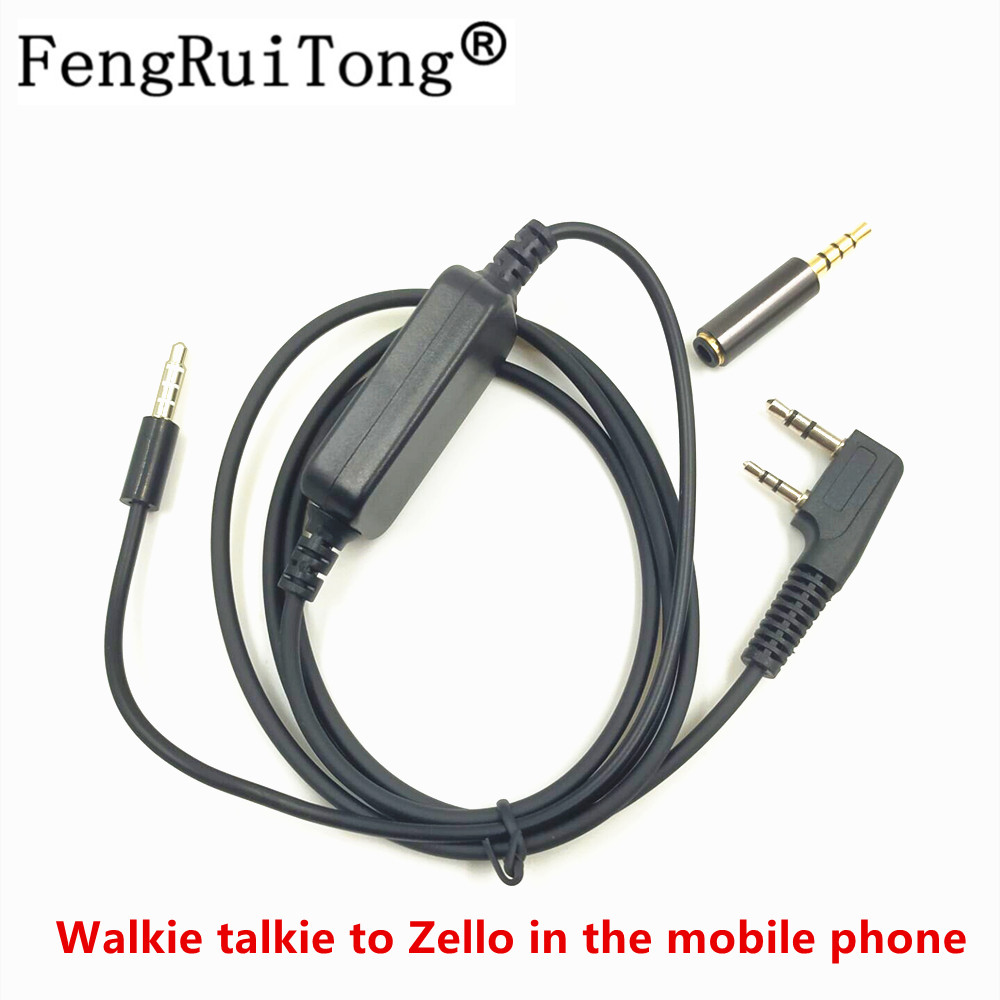 . Zello-K1 Cable Audio Interface Cable For Baofeng Uv5R Uv-82 Kenwood -