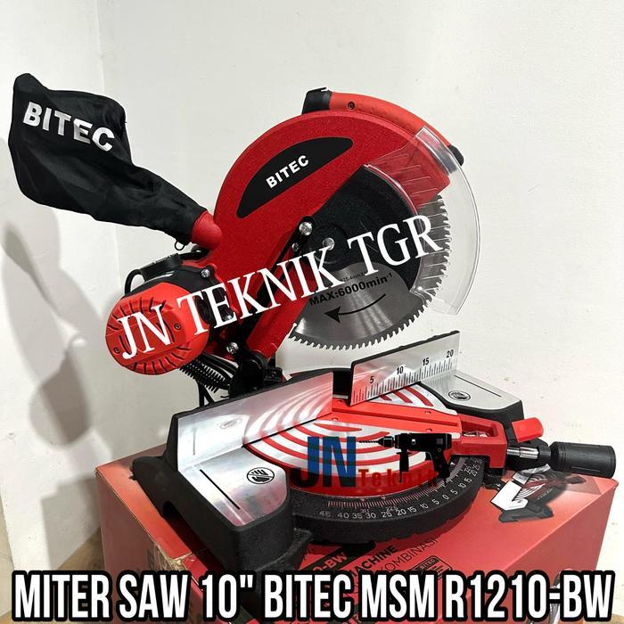 maju store12 MITER SAW 10 INCH BITEC MSM R1210 MESIN POTONG ALUMUNIUM 10" BITEC MESIN GERGAJI KAYU