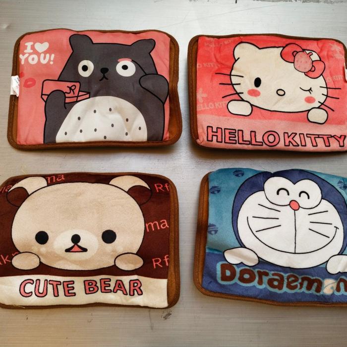 Bantal Air Panas Electric Bulu Lembut / Kompres Air Listrik