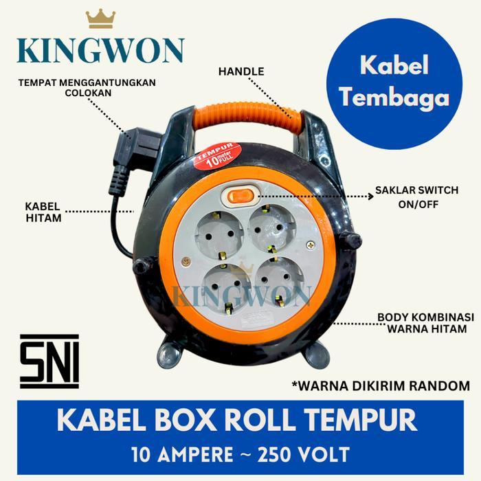 KABEL ROL KABEL GULUNG BOX KABEL OLOR STOP KONTAK 10 METER 15 METER COLOKAN LISTRIK SNI DEXICON