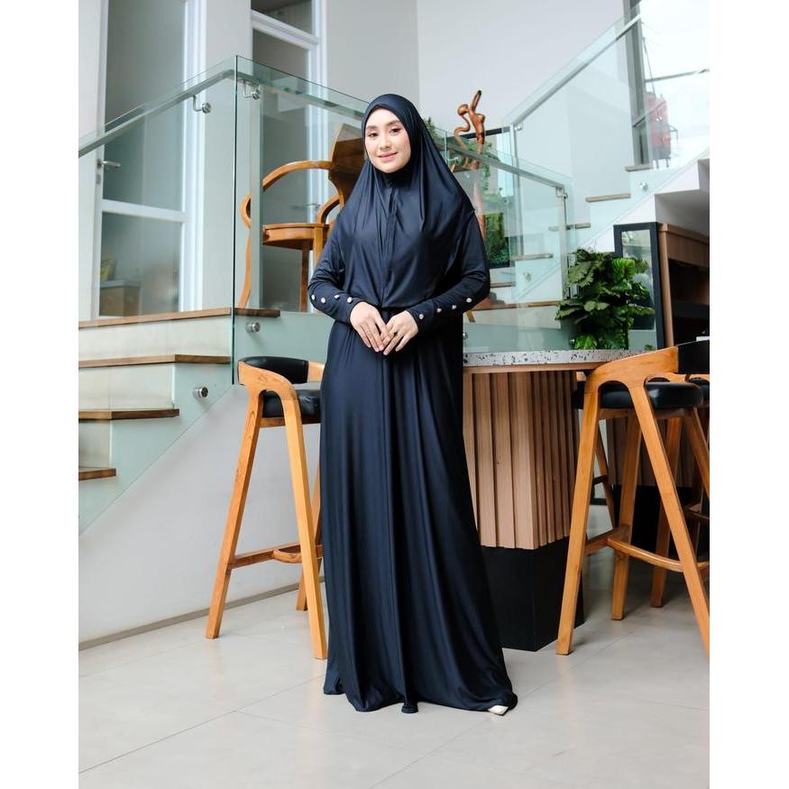 Abaya Set Bergo Remaja Abaya Hitam Mewah Elegan Jersey Premium Umroh Daily