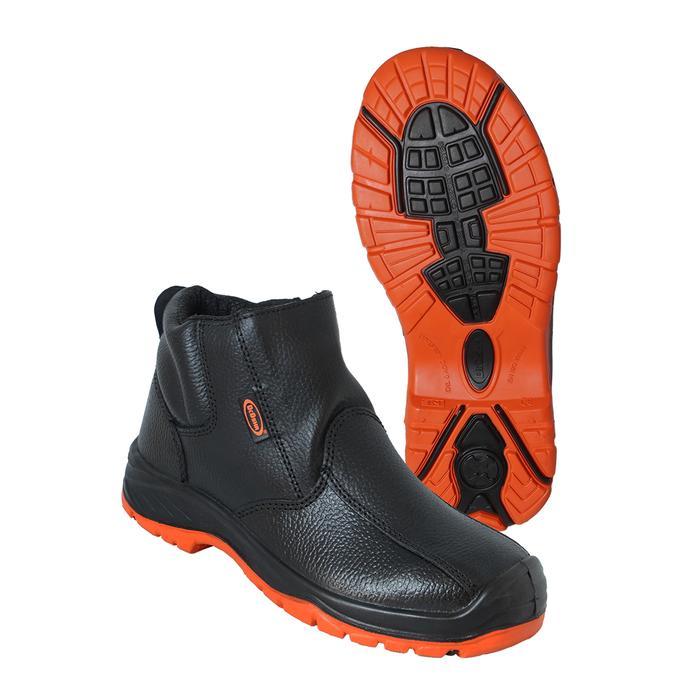 Spesial Produk Pilihan Dr Osha Jaguar 9225 S1 Safety Shoes Ankle Boot With Zipper - Black Pasti Suka