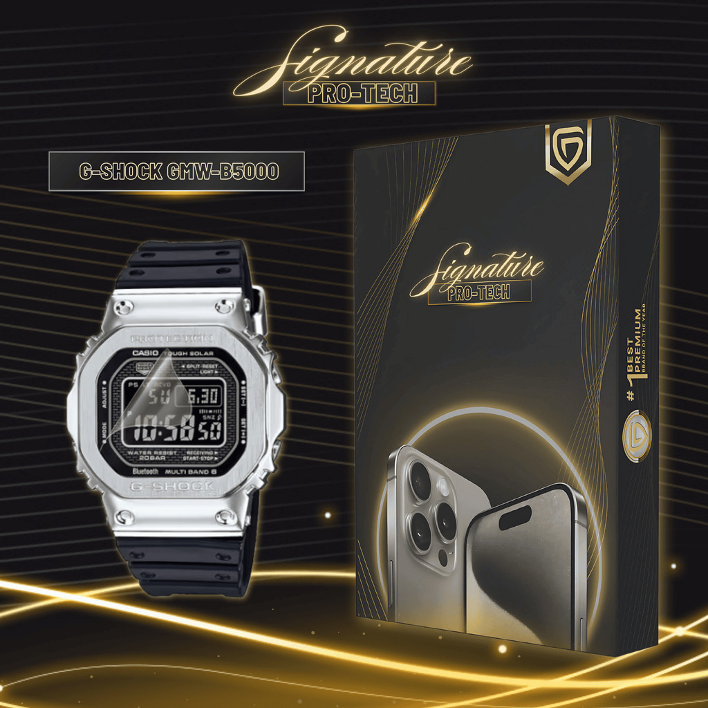 GETSO SIGNATURE PRO-TECH - Premium Anti-Scratch Protector for Casio Smartwatch G-Shock GMW-B5000 / S