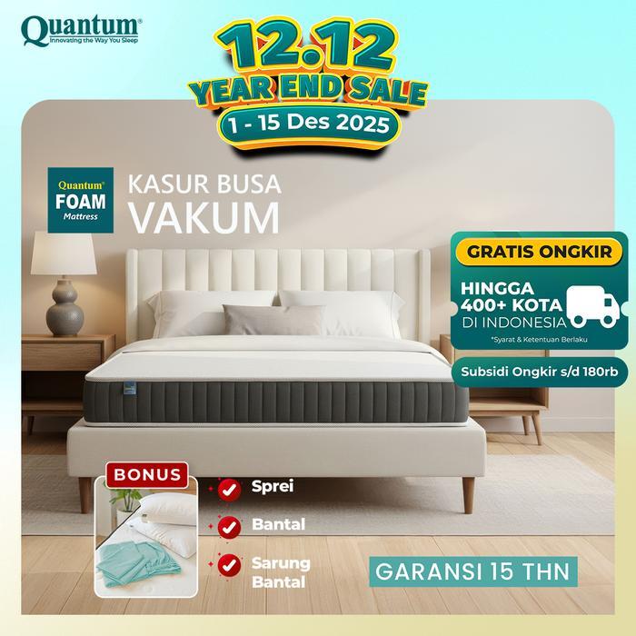 Quantum Kasur Busa Vakum Bonus Sprei & Bantal