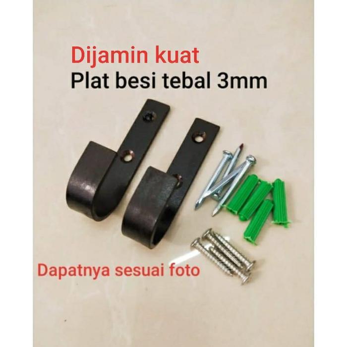 Gantungan serbaguna bahan plat besi tebal / gantungan kipas angin besi