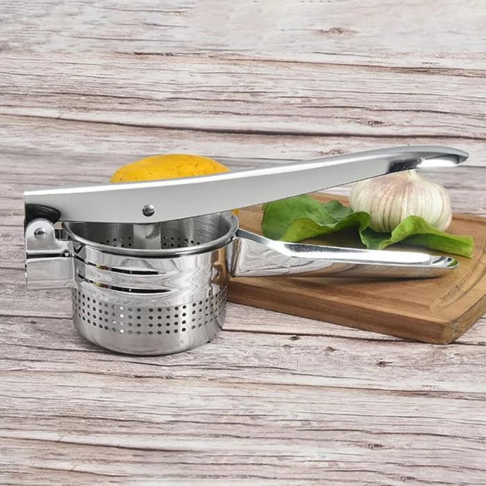 Ada Stok Pres Kentang Wortel Potato Masher Pemeras Buah Sayur Serbaguna Juicer Manual Stainless