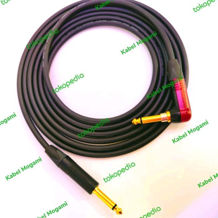 Mogami kabel gitar dan kabel instrument mogami gold silent neutrik 2 meter warna hitam