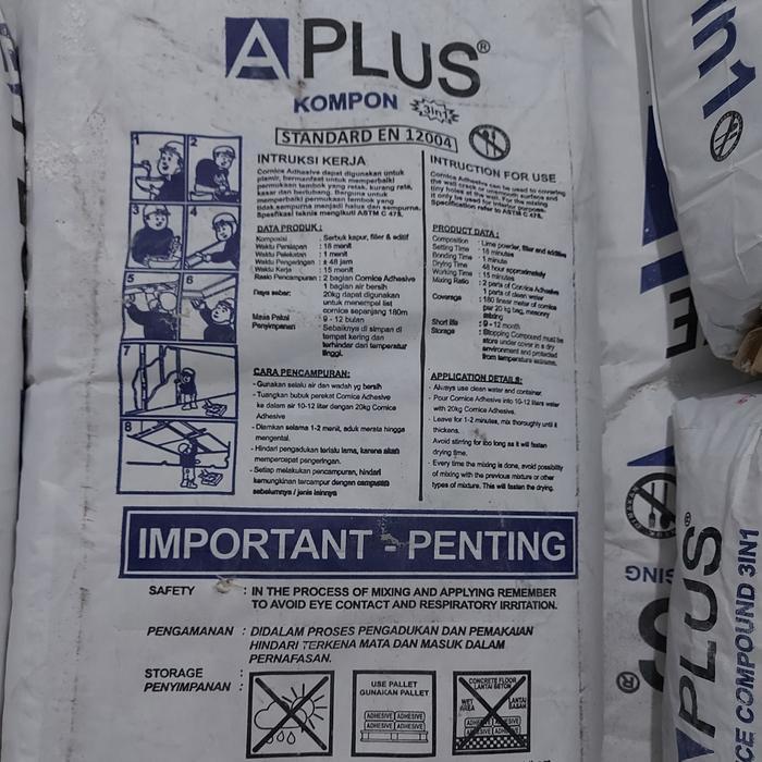 BIGSALE KOMPON GYPSUM APLUS CORNICE / KOMPON GIPSUM APLUS CM BAJA