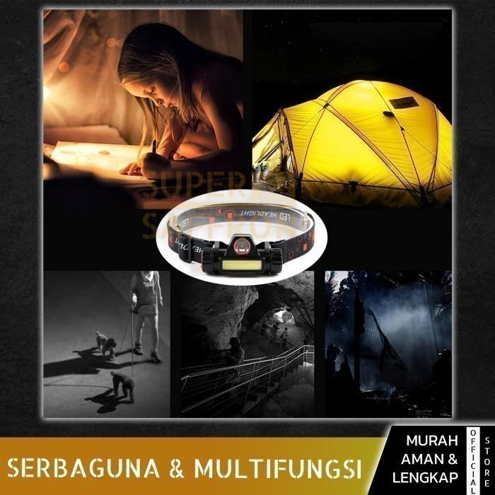 Eiger - Senter Kepala LED Headlamp Camping Olahraga Outdoor COB Rechargeable